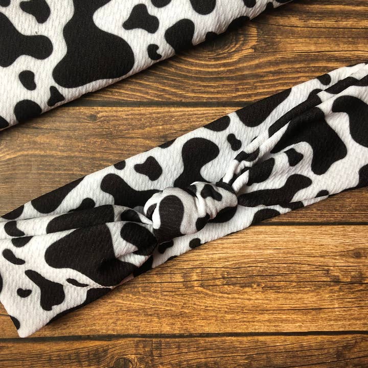 South Coast Sewn - Wholesale Fashion Headband - Women's - Cow Print Headband