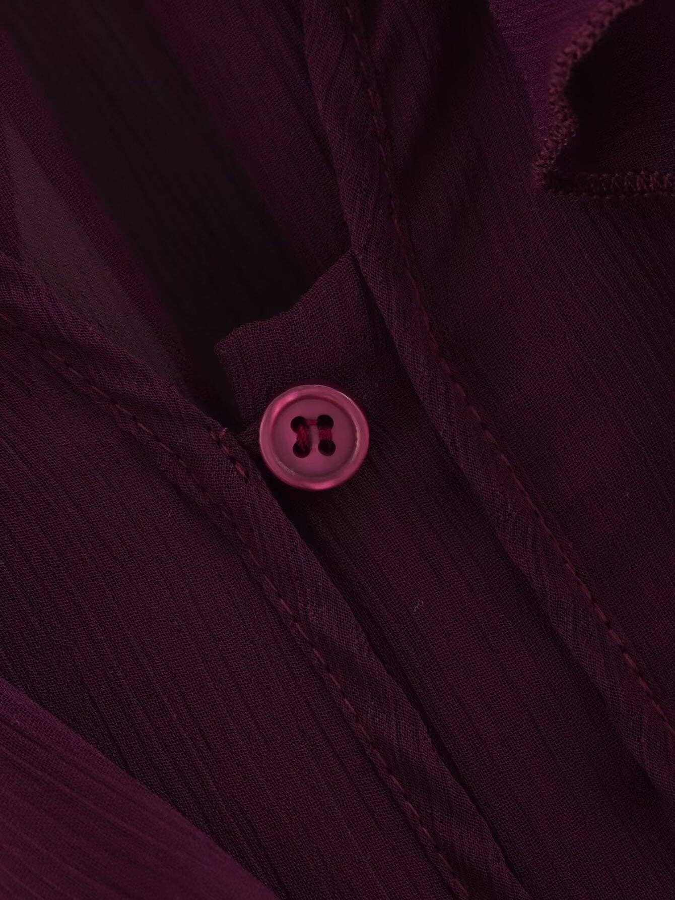 Marayn - Wholesale Blouse - Women's - Chic 2025 European Vneck Ruffled Layered Blouse B8882713