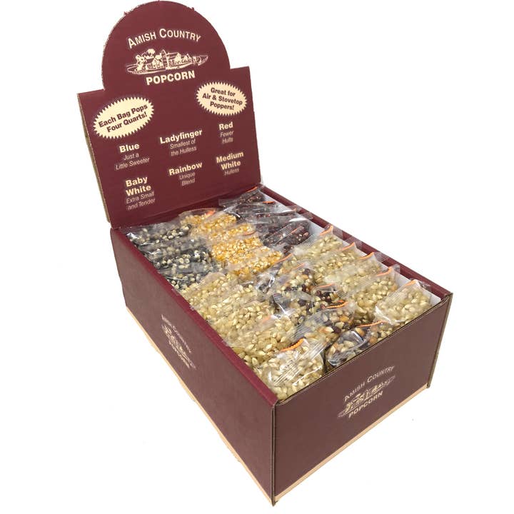 Amish Country Popcorn - Wholesale Retailer Sample - Food & Drink - 30ct/4oz Popcorn Sampler