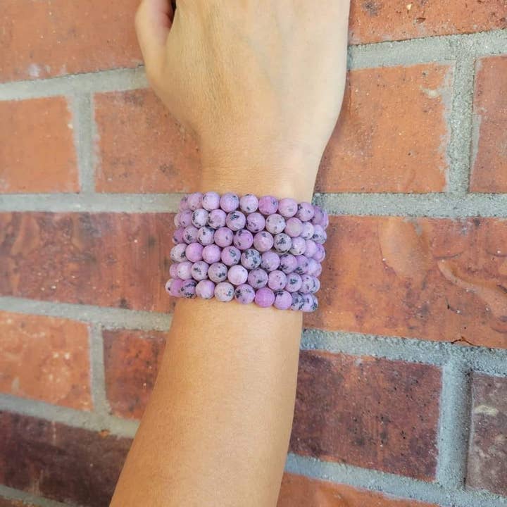 ZARDENIA - Venta al por mayor Pulsera de cuentas - Pulseras de jaspe kiwi morado
