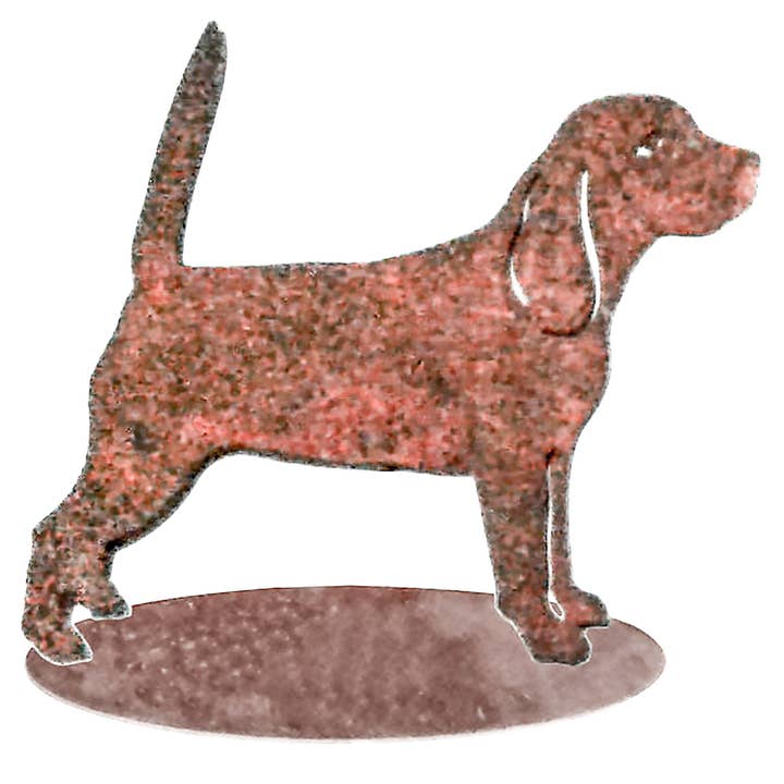 Rust Beagle Dog Garden Art for wholesale by California Home & Garden