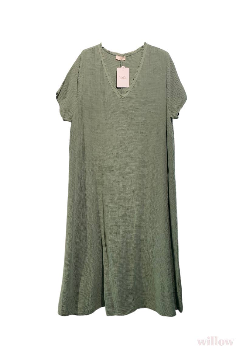 Moonsun - Wholesale Dress - Women's - #4254 cotton gauze long dress0