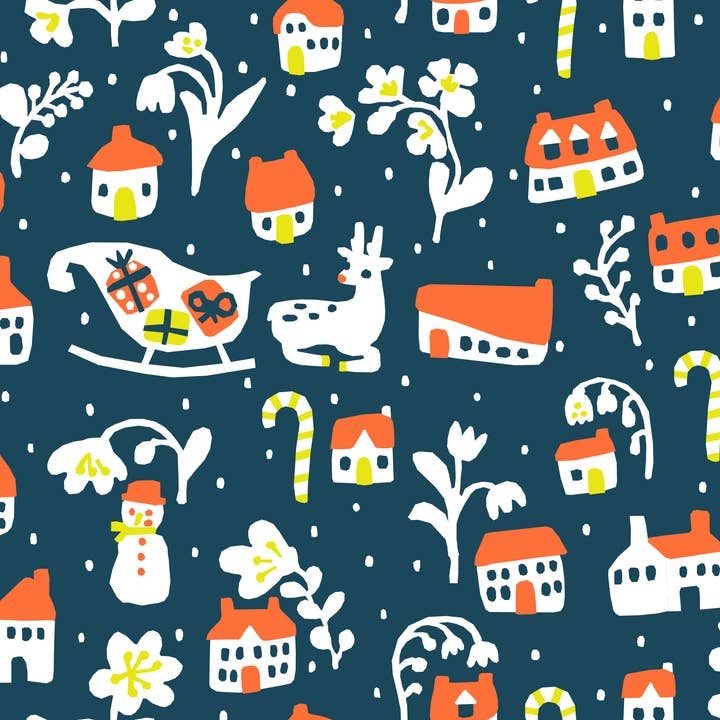 Waiting for Santa Organic Cotton 10 Yard Bolt for wholesale by Little House Cottons