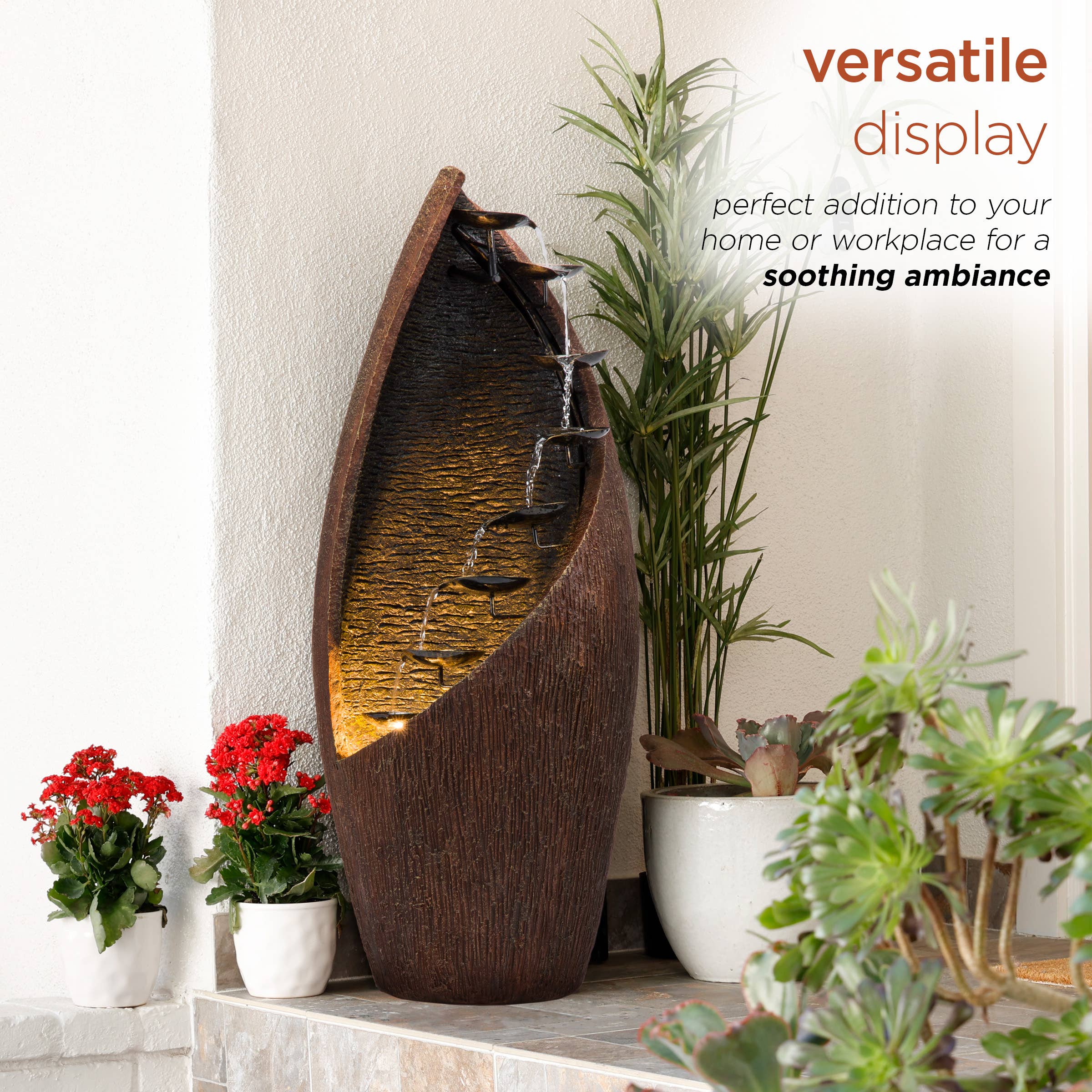 Alpine Corporation - Wholesale Outdoor Ornament/Decor - Alpine Corporation Eight Spiraling Tiered Fountain3