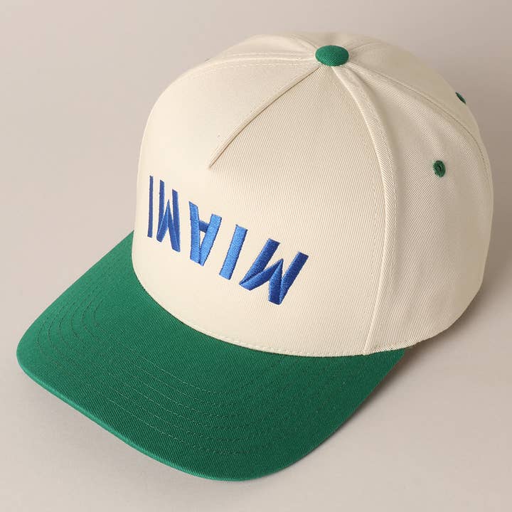 GREEN ROYAL MIAMI - Upside Down Trucker Baseball Cap for wholesale on Faire2