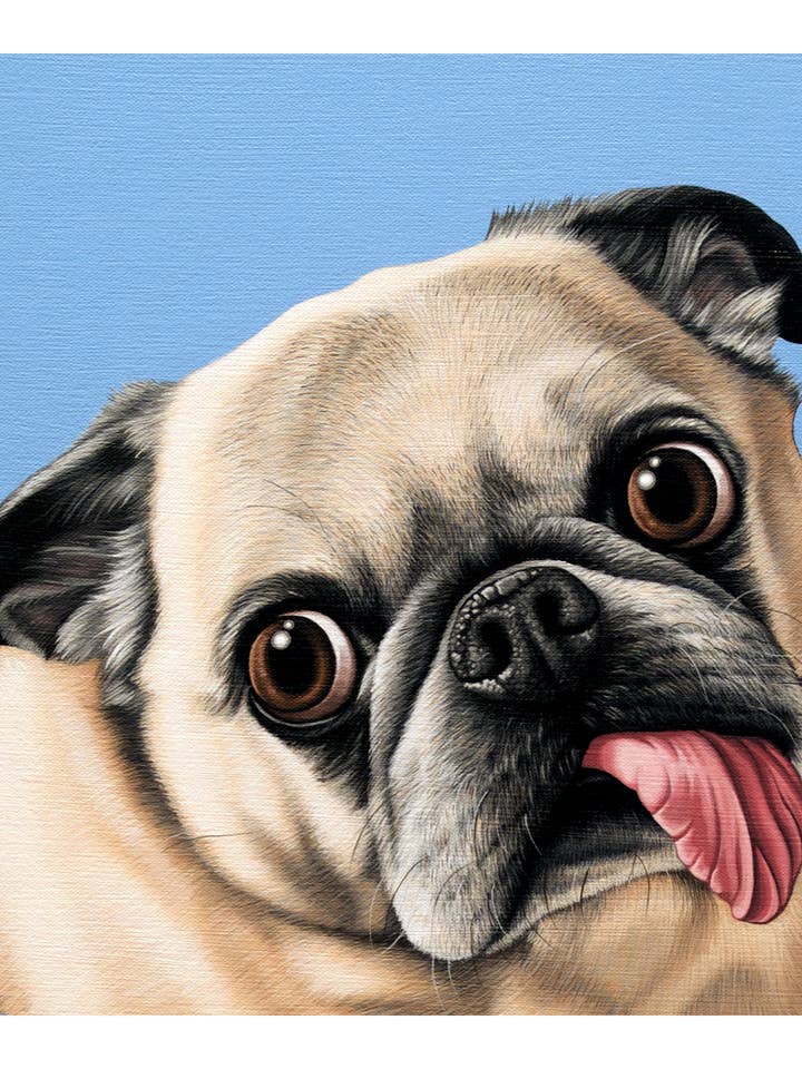 Pug Dog Art Print for wholesale by Pop Zoo