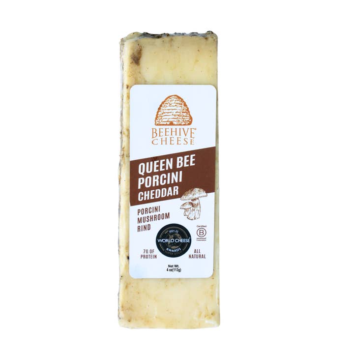 Queen Bee Porcini 10/4OZ Case for wholesale by Beehive Cheese Co. LLC