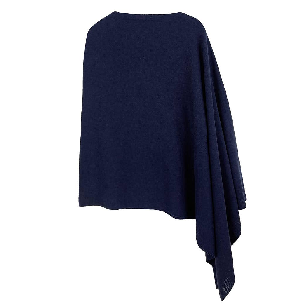 Fashion City – Engroshandel Poncho - Dame – Mørk Tone Solid Diamond Shape Tørklæde Poncho4
