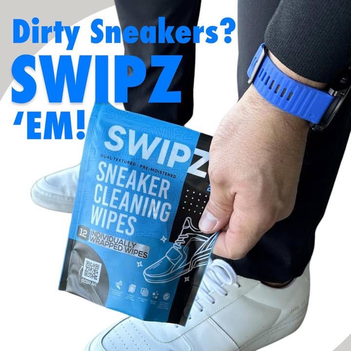 SWIPZ - Wholesale All-Purpose Cleaning Wipes - SWIPZ Sneaker Wipes Individually Wrapped (12pk)
