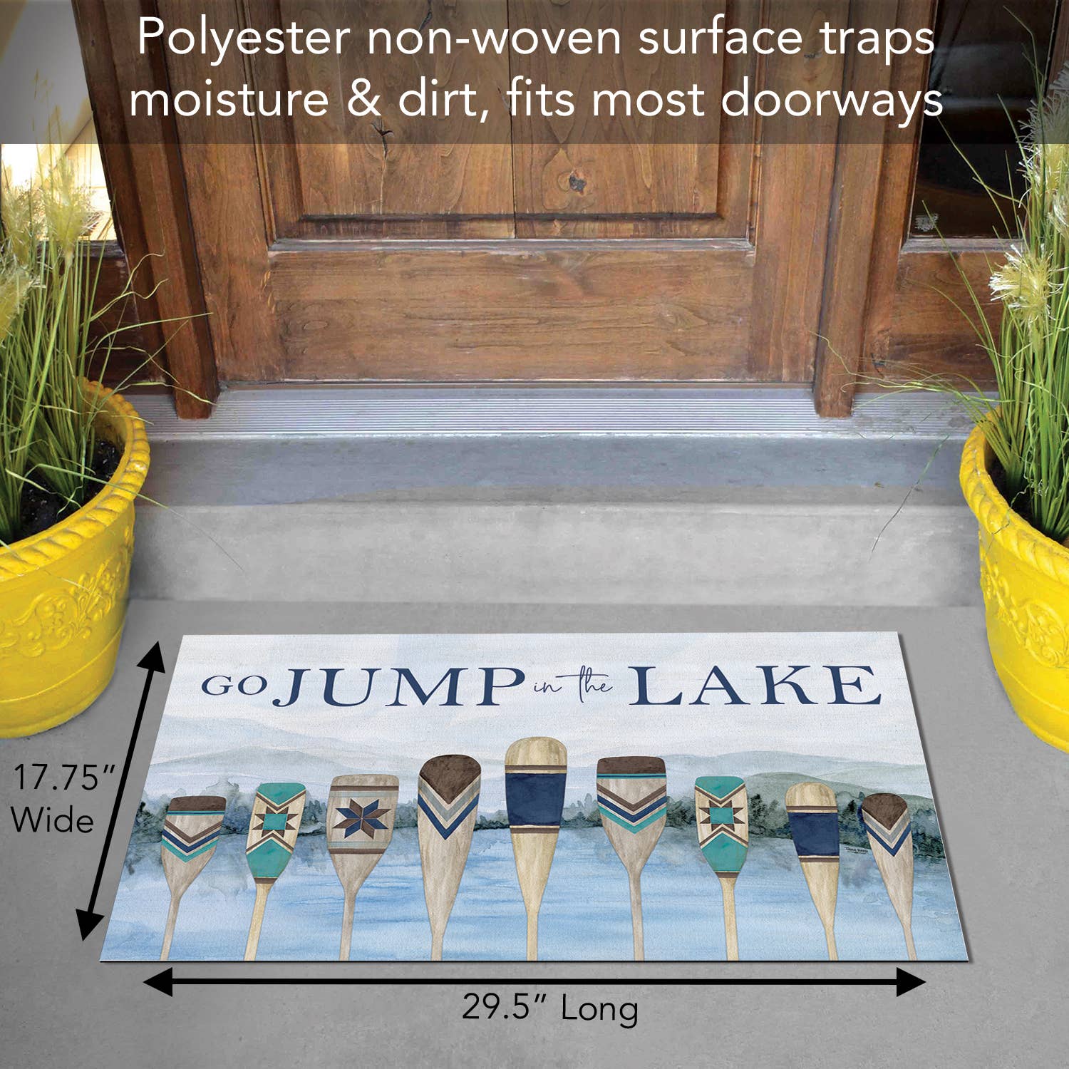 CounterArt/Highland Home/Thirstystone - Wholesale Door Mat - "Jump In The Lake" Indoor/Outdoor Entryway Floor Mat4