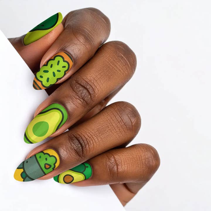 FYNE BODY - Wholesale Press-on/fake nails - AvoChic Sunshine Avocado Press-On Nails16