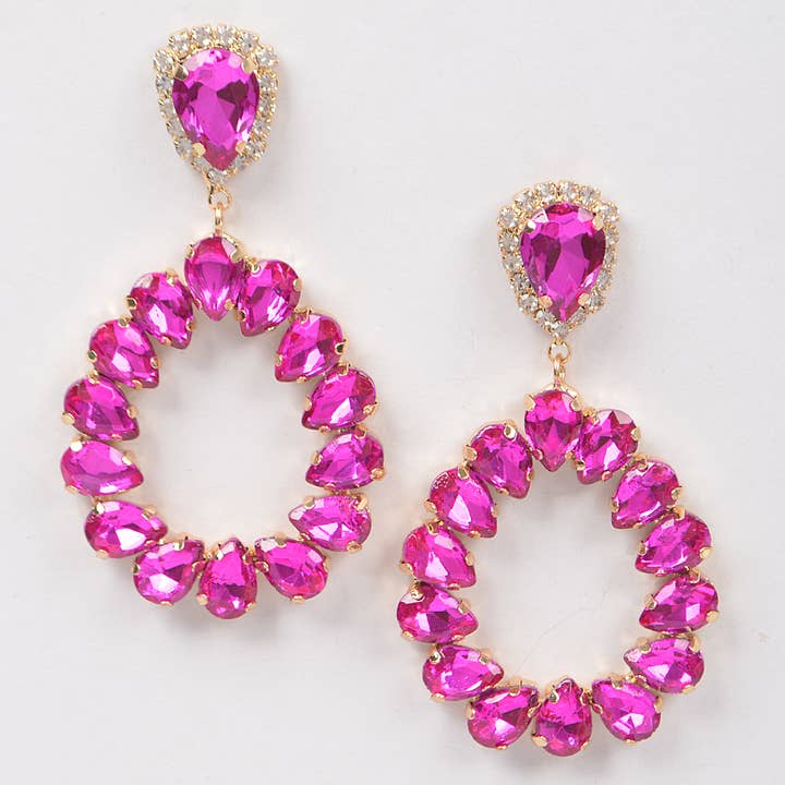 3AM BY H&D ACCESSORIES – wholesale Dangle earrings – Tear Drop Stone Earring2