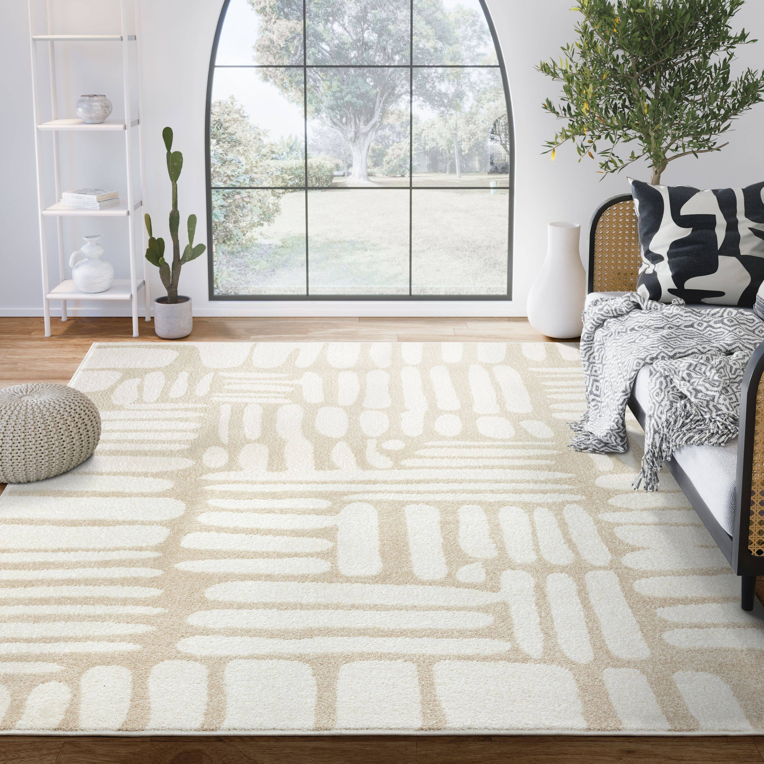 Abani Rugs - Wholesale Area Rug - Abani Rugs Nuevo Modern Beige Area Rug1