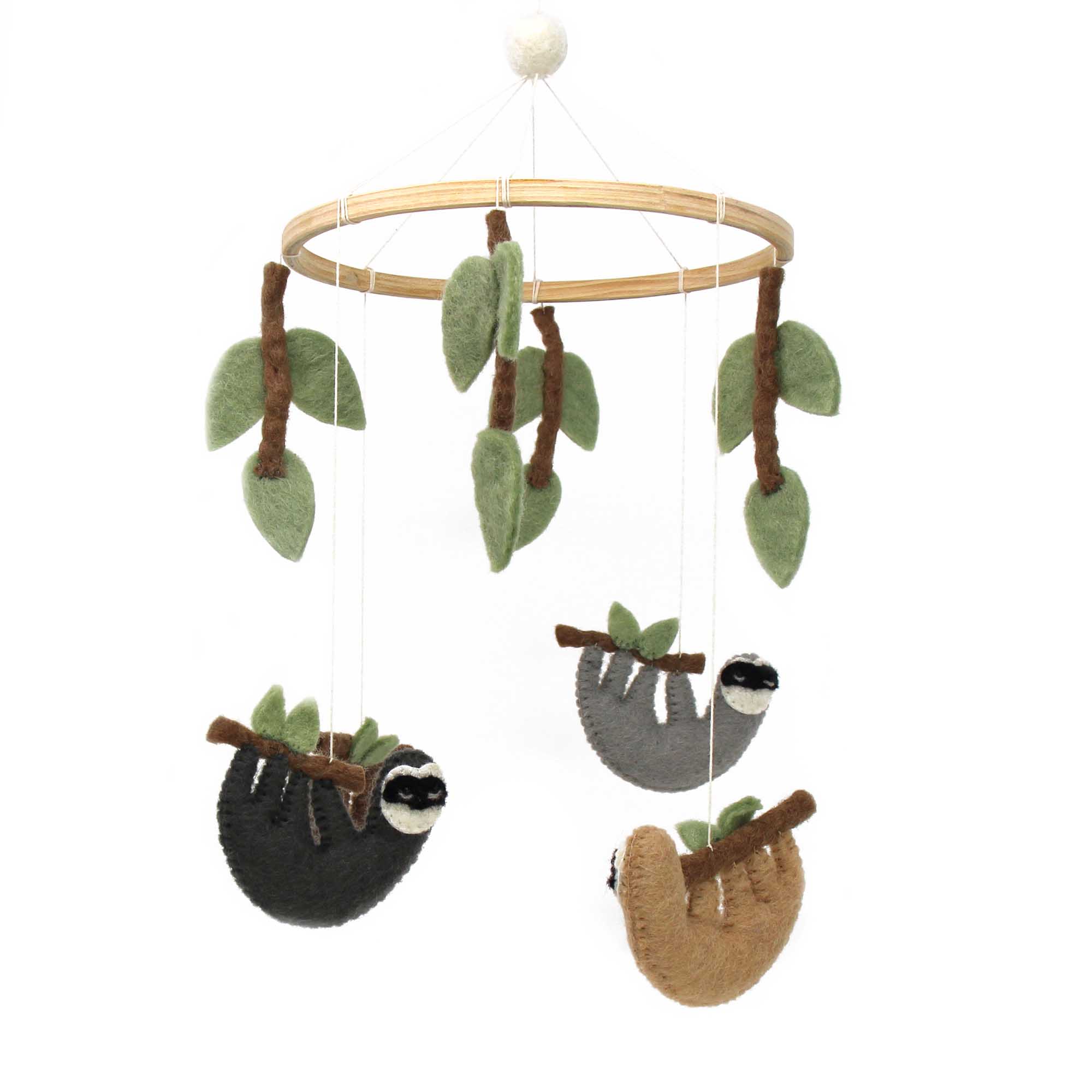 Global Crafts - Wholesale Baby Mobile - Sloths Felt Nursery Mobile5
