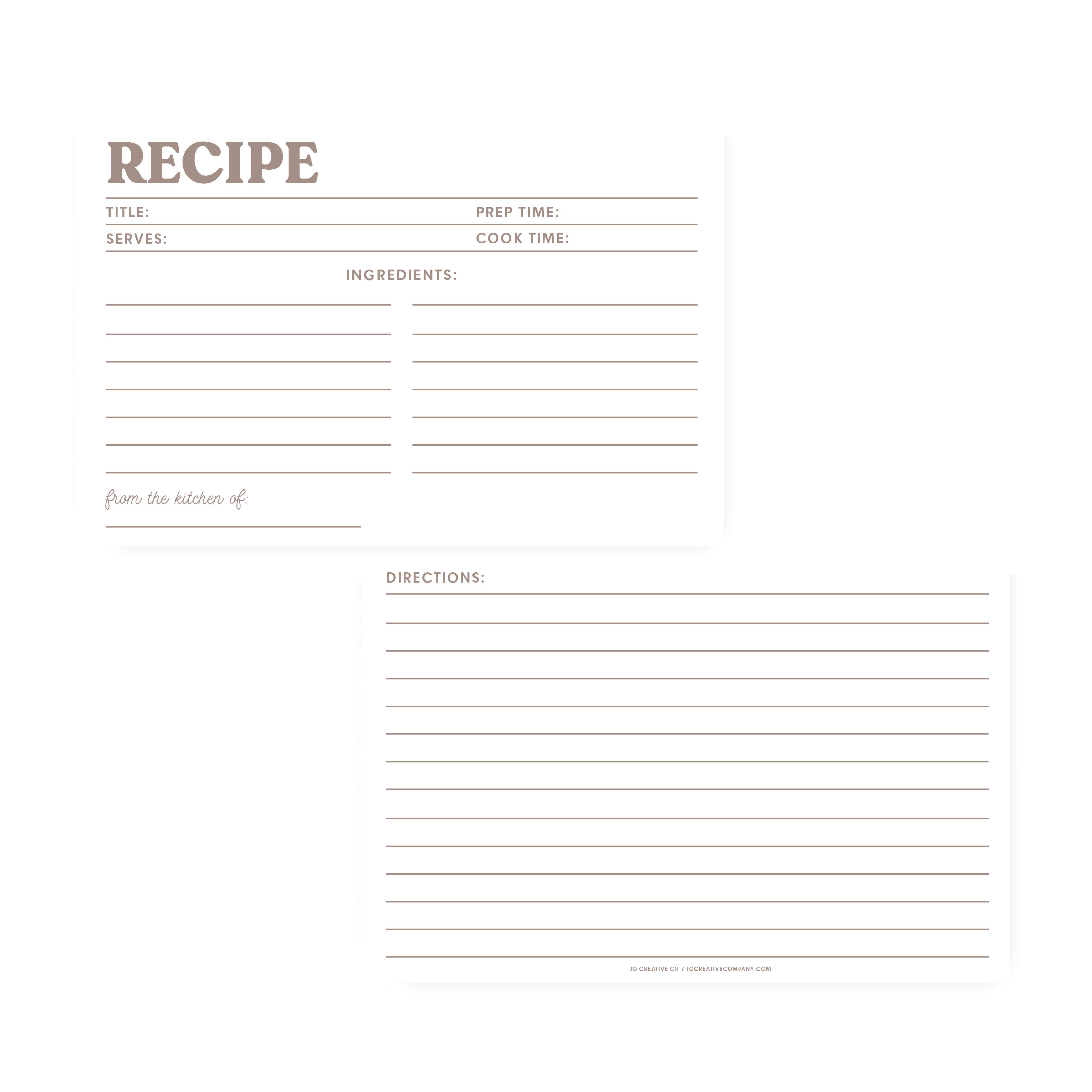 Jo Creative Co - Wholesale Recipe Card - Modern Farmhouse Recipe Cards11