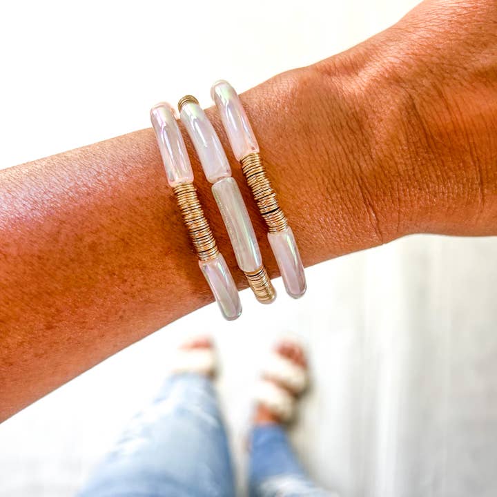 Savvy Bling - Wholesale Beaded Bracelet - Metallic Tube Bracelets45