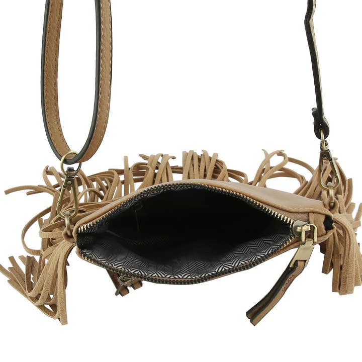 Handbag Factory Corp – Engroshandel Crossbodytaske - Dame – Crossbody taske med frynser og kvaster8