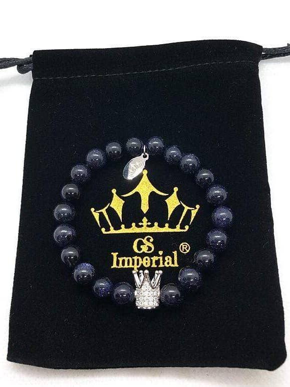 GS Collection® Bracciale da Donna con Corona e Perline di Pietra Arenaria per la vendita all'ingrosso da parte di GS Imperial®