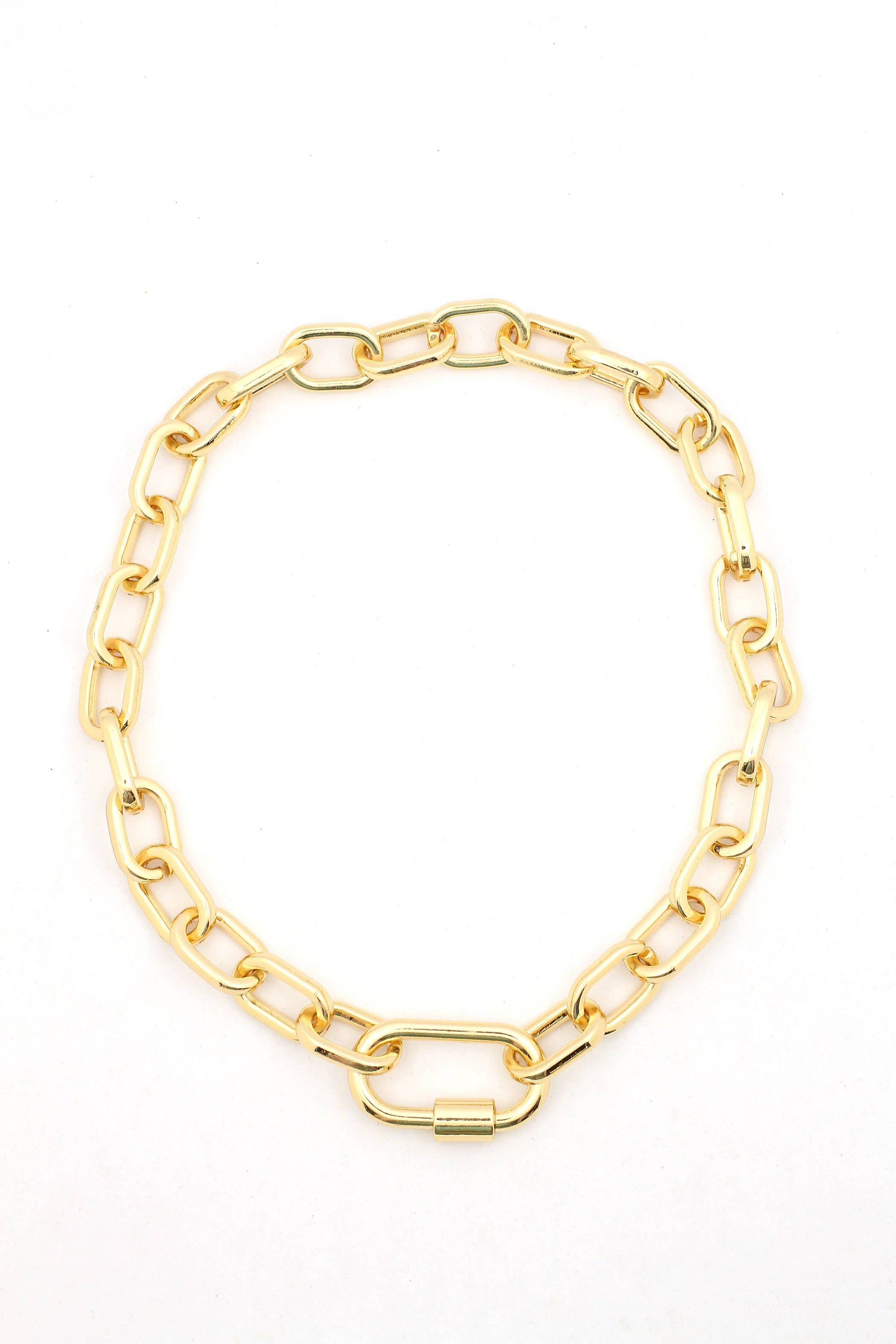 Woman Shops World - Wholesale Link & Chain Necklace - Luxe Link Enamel Chain Necklace, Assorted Colors11