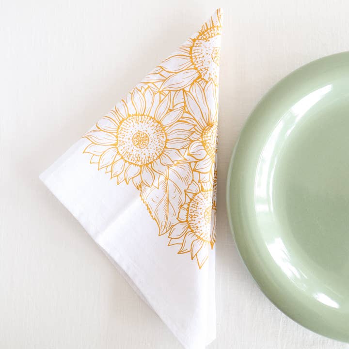 Highland Ridge | Handmade Home Decor – wholesale Dinner & cloth napkin – Sunflower Garden Napkins Set of 48