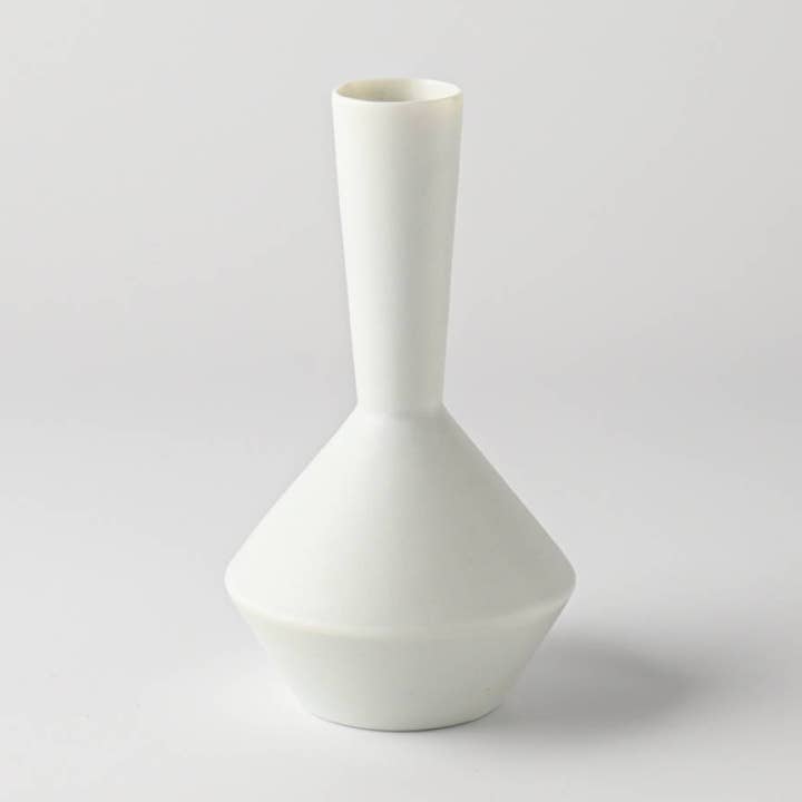 Jarrón de Flor Única Frustum - Blanco Azul para venta al por mayor de Yamani