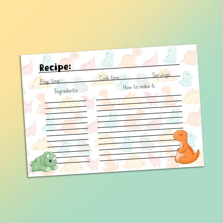 tarjetas de recetas de amigos dinosaurios para venta al por mayor de Art of Xodosch