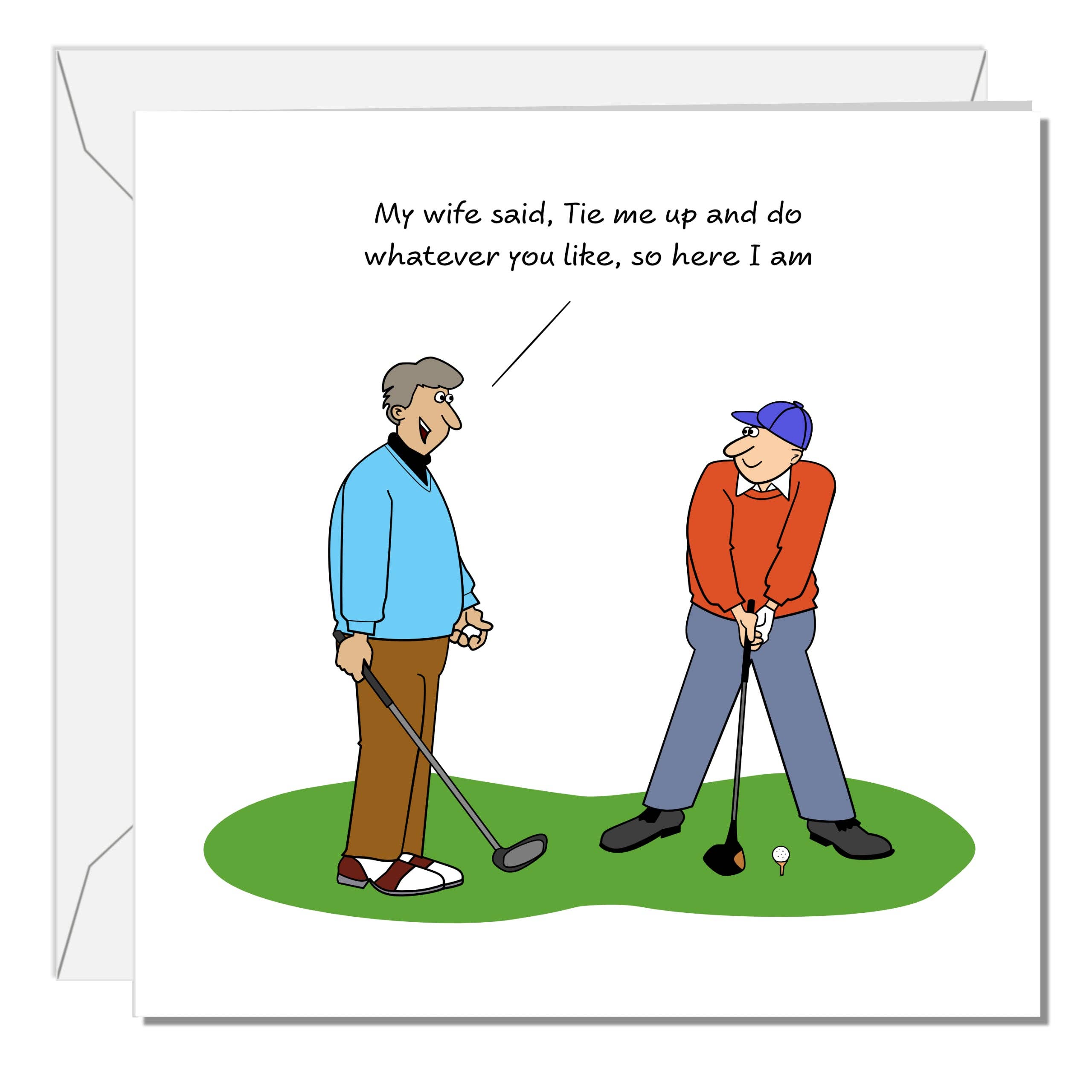Swizzoo Cards – wholesale Birthday card – Funny Golf Birthday Card for Husband Dad Boyfriend Brother Son Male Friend Him 30th 40th 50th0