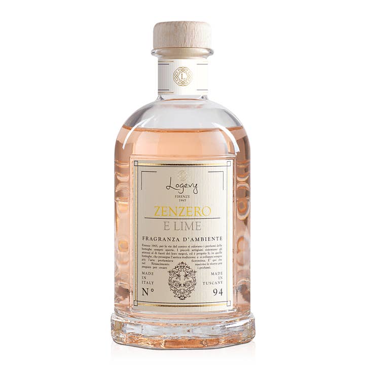 Logevy Firenze 1965 - Vendita all'ingrosso Diffusori a lamella - Fragranza per Ambiente Zenzero e Lime 100ml1