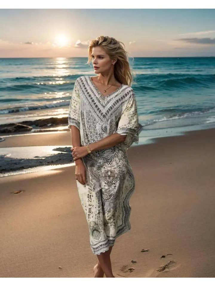 Kaftans that Bling - Wholesale Kaftan – Women's - Egyptian Long Silk Embellished Kaftan - Fashion Spectrum3