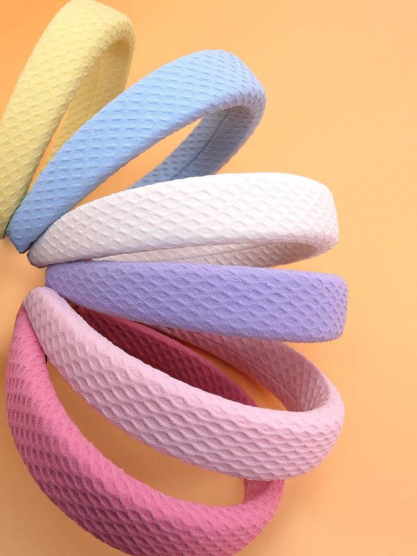 SOLID PUFFED HEADBAND | 40HB127 for wholesale by JOSSLYN by wall to wall