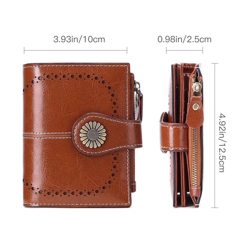 MiMi Wholesale - Vente Portefeuille – femme - YX25766-6 Portefeuille en similicuir vegan Lena avec détails découpés au laser4