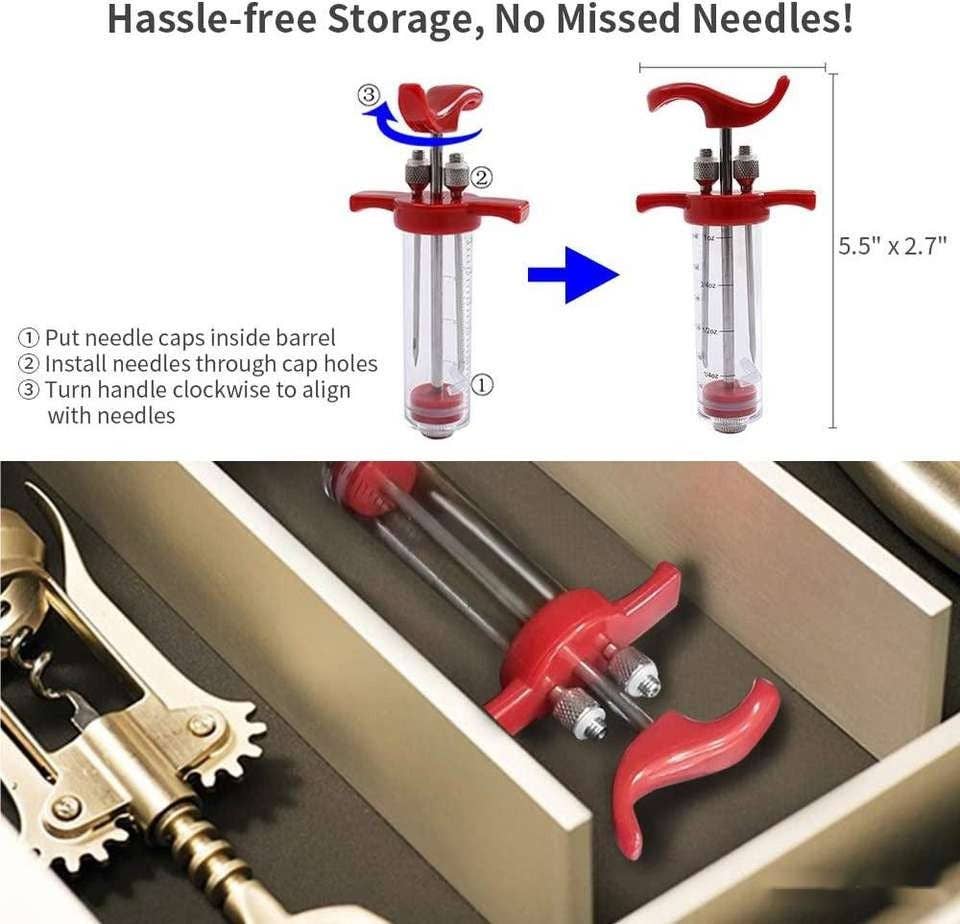 VIGOR - Wholesale Kitchen Tool/Gadget - Turkey Meat Injector, Plastic Marinade super sleek(10 Pack)2