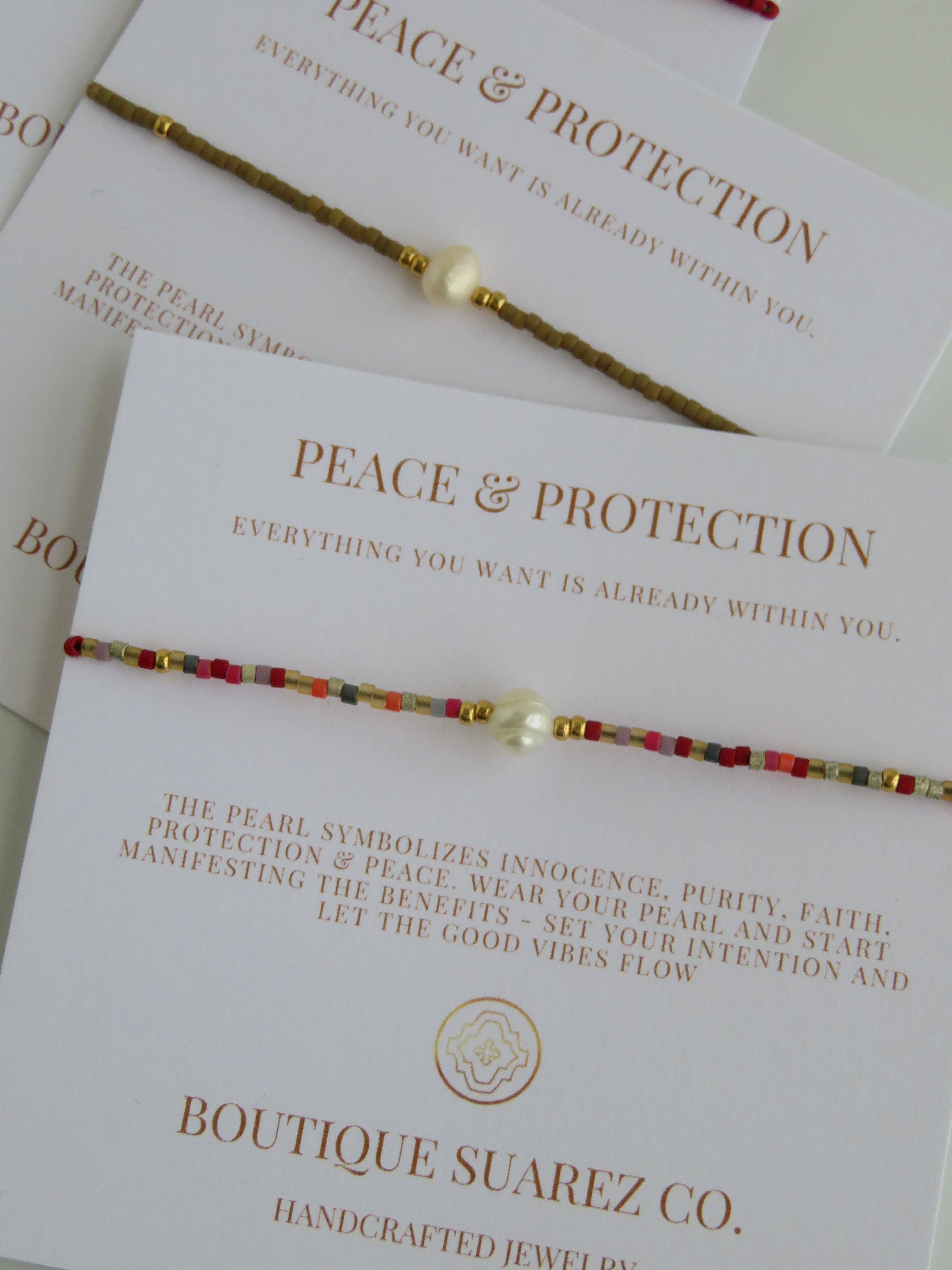 Boutique Suarez Co. - Wholesale Beaded Bracelet - Manifest Peace - Pearl Bracelet36