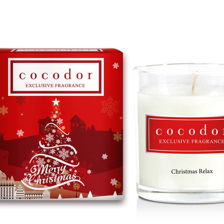 Candela in Barattolo Premium (170g) in Rilassamento Natalizio per la vendita all'ingrosso da parte di Cocodor Italy srl