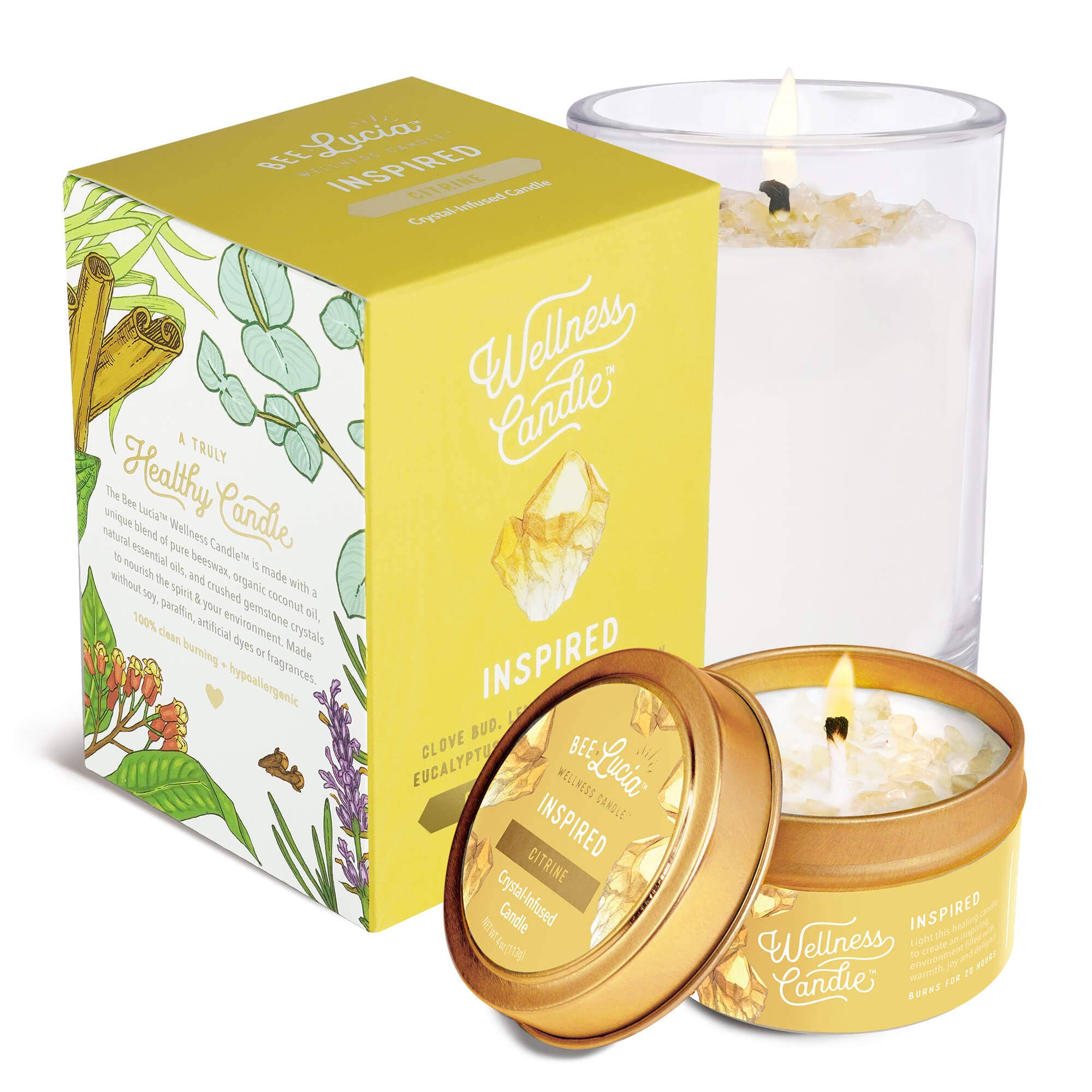 Bee Lucia Wellness Co. - Wholesale Travel Candles - Inspired Wellness Candle® - 4oz Travel Tin1