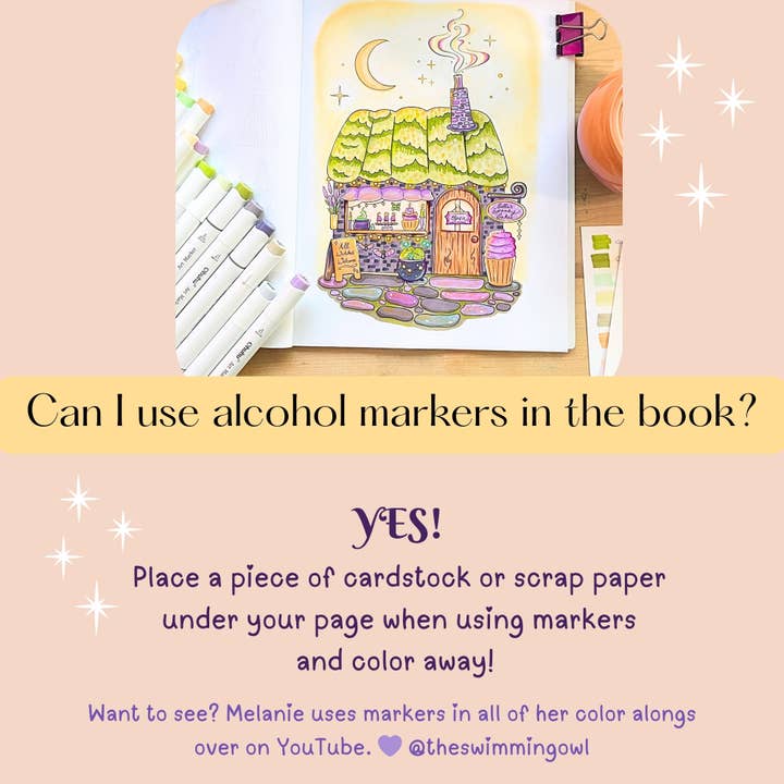 The Swimming Owl - Wholesale Coloring & Activity Book - Adult - Whimsical Witches Coloring Book For Adults + Teens2