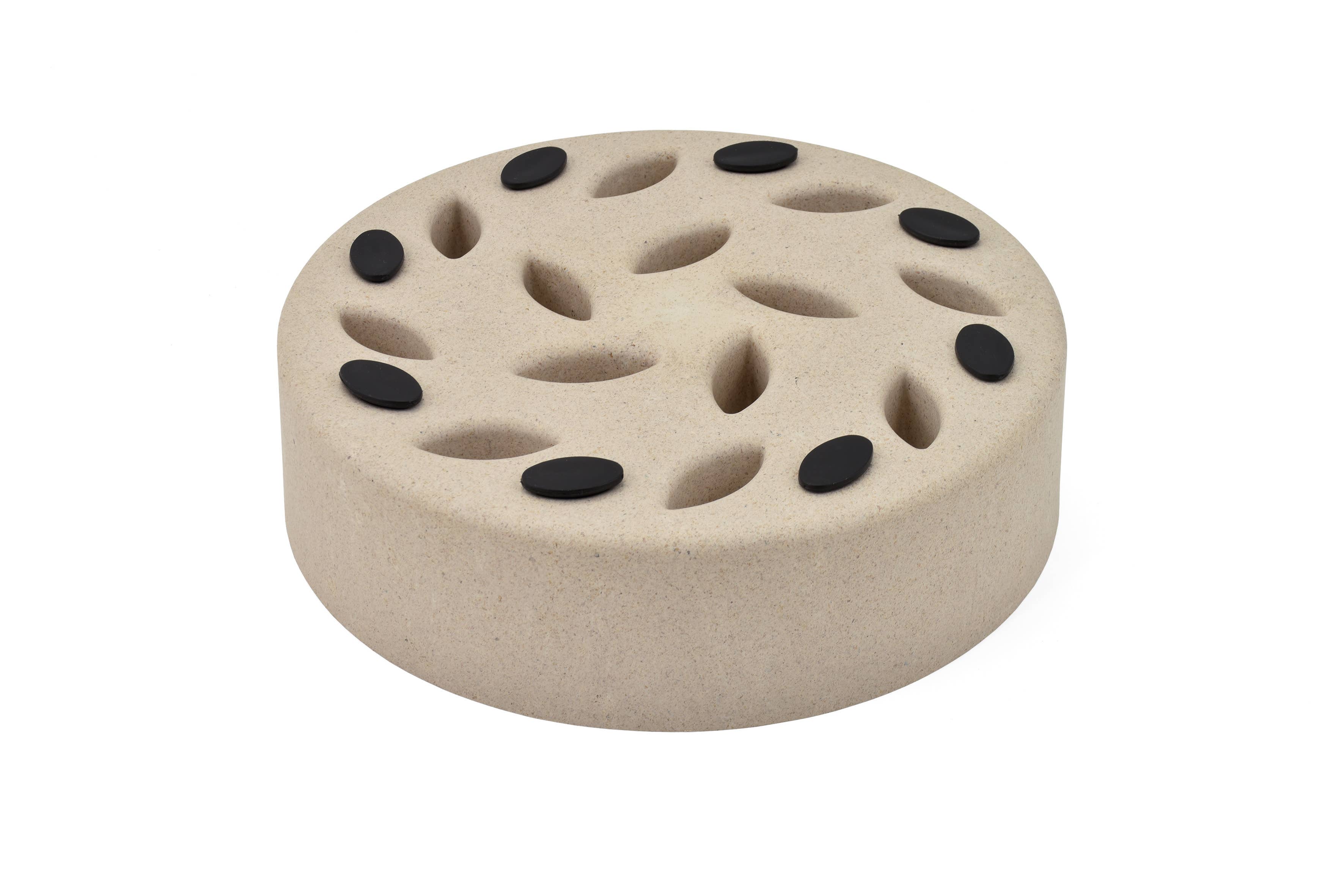 Beige Bamboo Slow Bamboo Dog Feeder for wholesale on Faire5