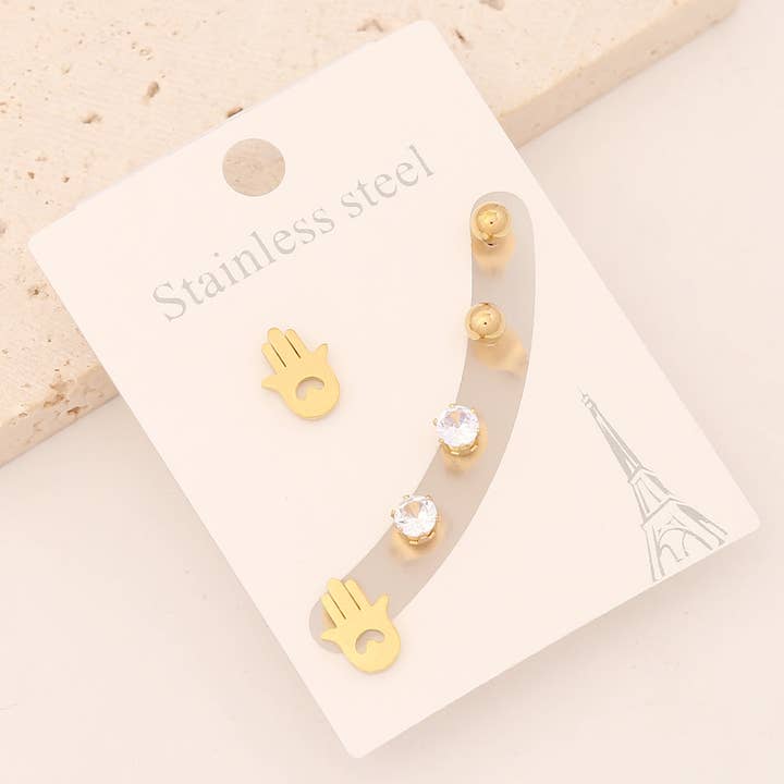 Gooddiy - Wholesale Jewelry Set - 1 juego de pendientes de acero inoxidable wholesale