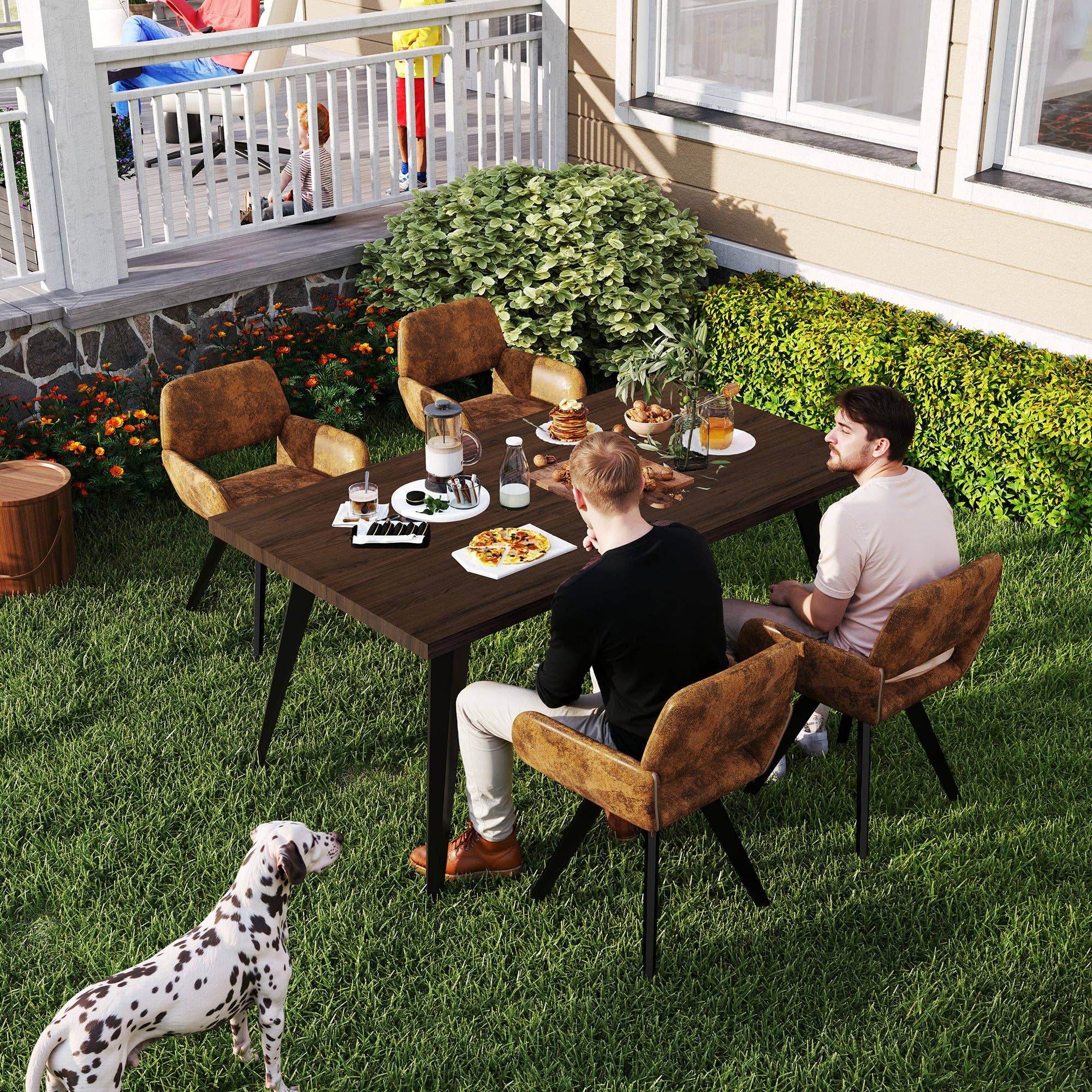 Urban Meuble - Wholesale Chair - Set of 2 vintage dining chairs swivel suede fabric brown CALIFORNIA KD SUEDE BROWN SWIVEL8