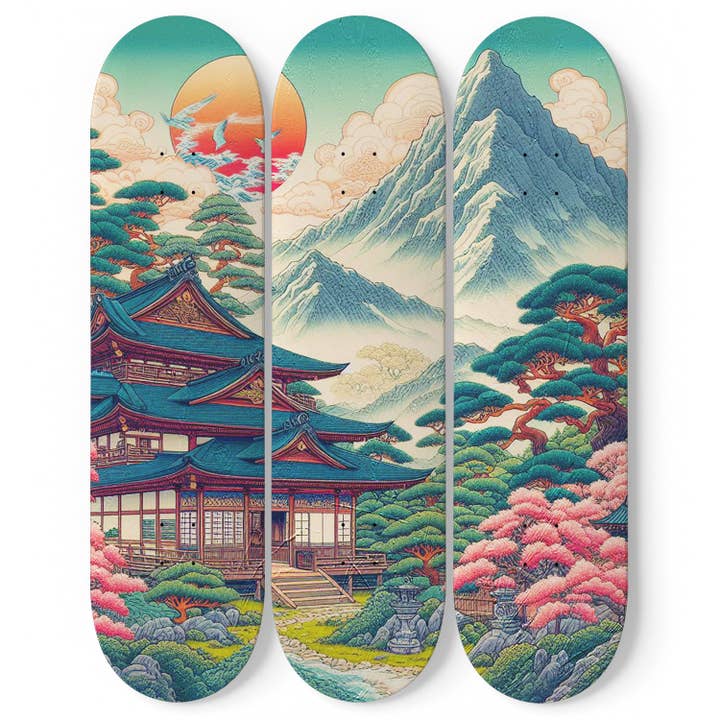 Japanese Wall Art 3.0#3 Deck Skateboard Wall Art for wholesale by SkateboardArtsy