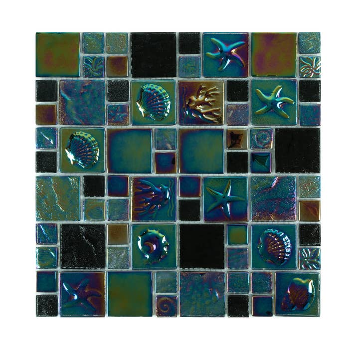 Reflections Iridescent 3D Versailles Glass Mosaic Tile - 5 Square Per Carton for wholesale by WS Tiles