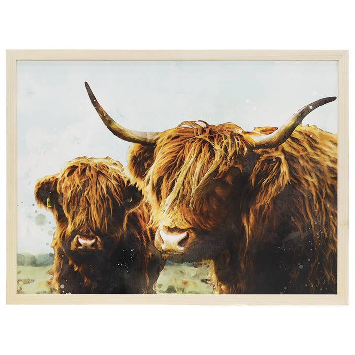 Highland Cows - Thin Frame Rectangle for wholesale by Sincere Surroundings