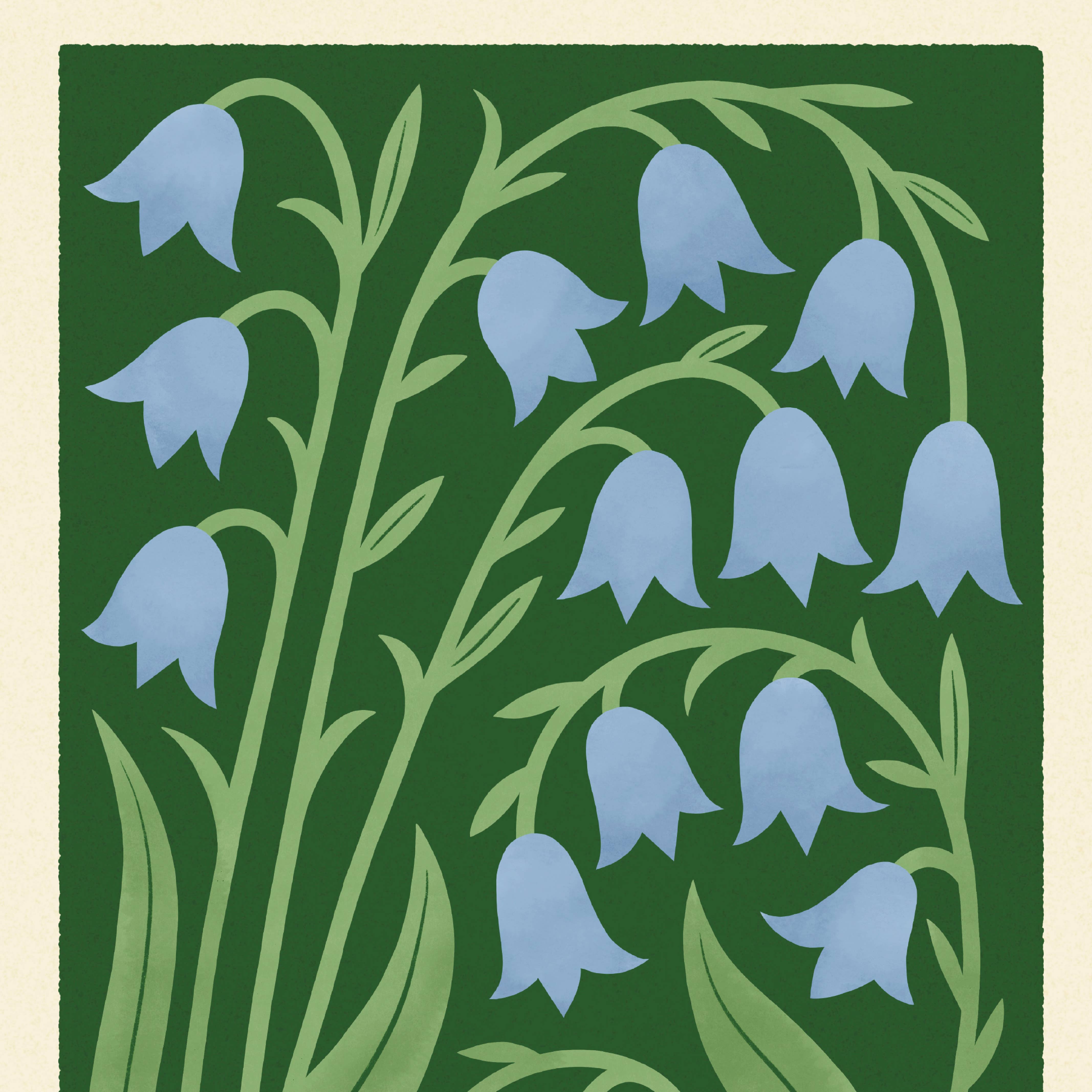 Bird & Co Studio - Wholesale Art Print - Bluebell | Modern-Retro Wildflower Art Print Wall Decor3