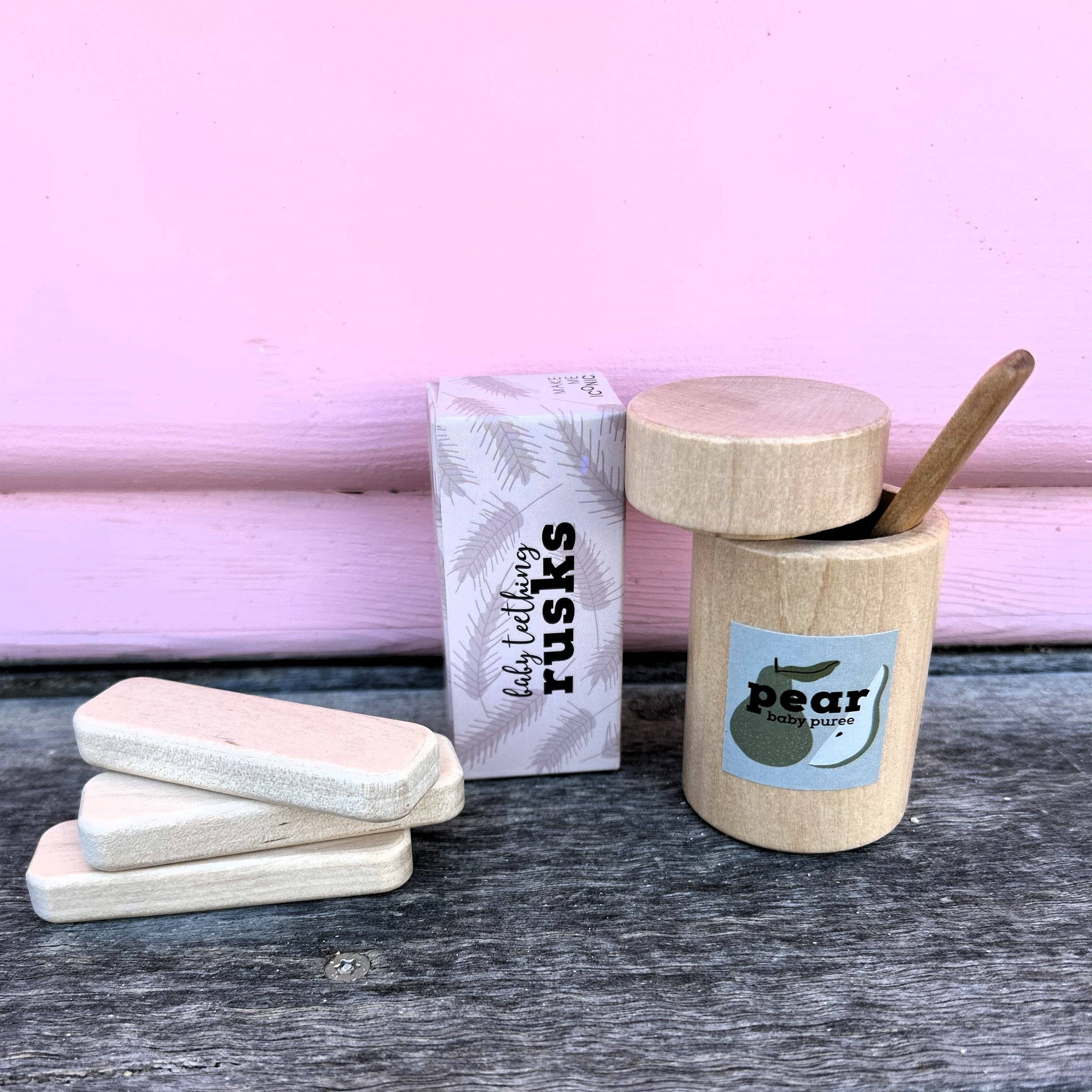 Make Me Iconic - Wholesale Wood Toy - Kids - WOODEN TOY -  LOOSE CHANGE DOLL FEEDING PEAR PUREE10