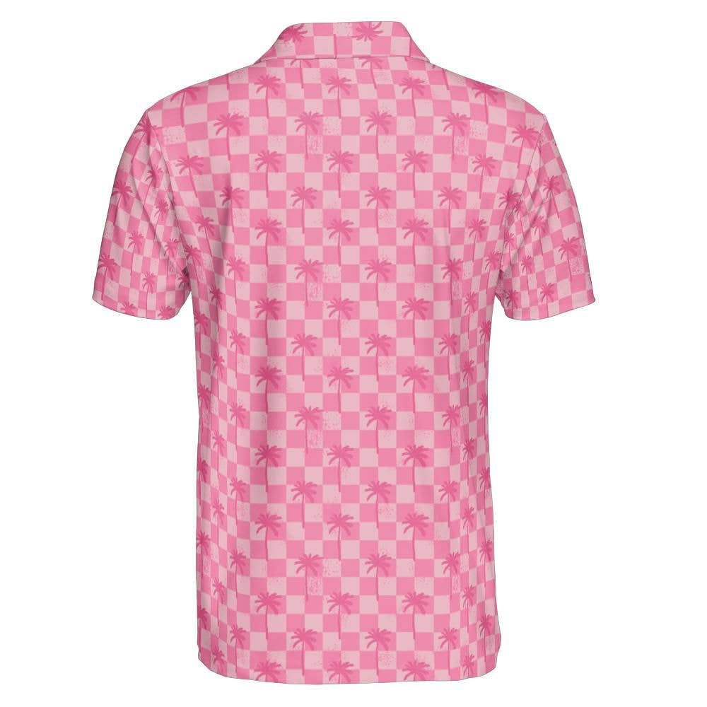 Multi color Pink Retro Summer Men's Golf Polo for wholesale on Faire1