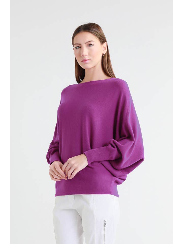 TINA Stephens Italy/Tees By Tina – Großhandel Strickpullover – Damen – Mylah Seriously Weicher Fledermaus-Pullover (BLS413)37