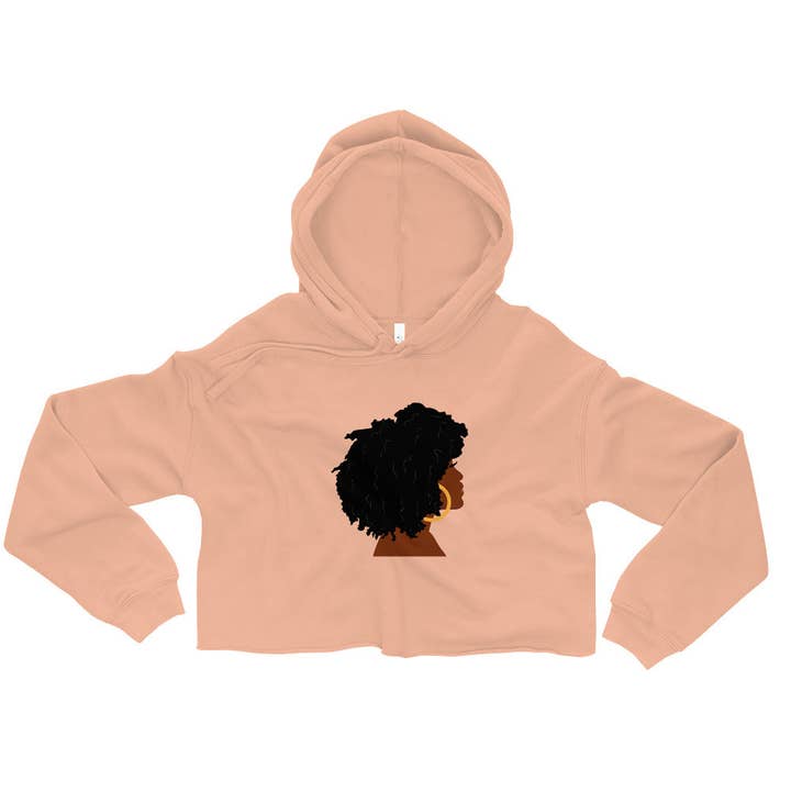 AfroGirl Profile Crop Hoodie for wholesale by AfroGirl By Hannah