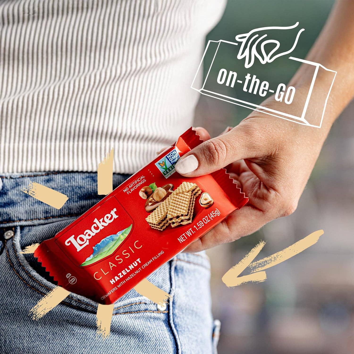 Snacky Candy - Vente Biscuits - Loacker Gaufrette Classique Noisette 1,59 oz 12 unités2