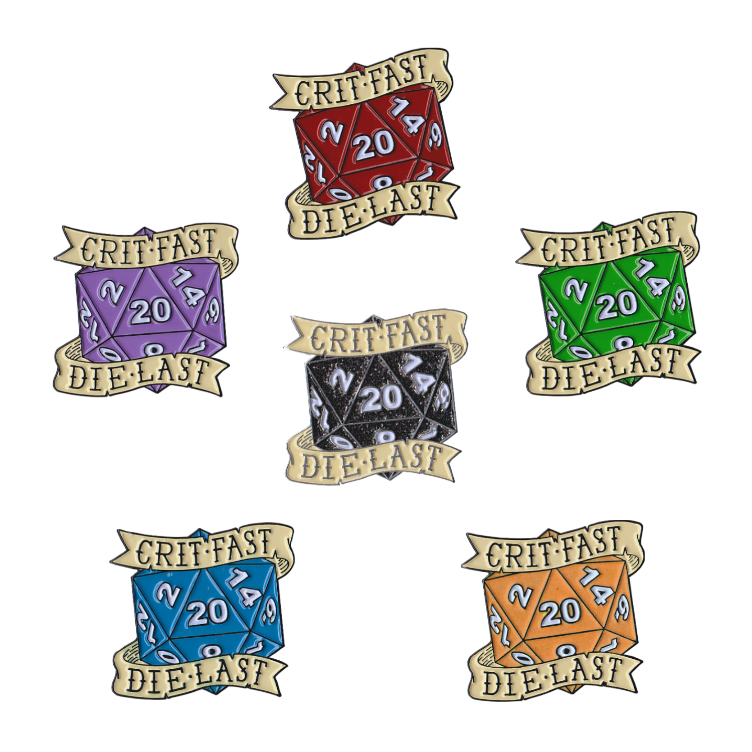 The Raven and the Goose - Wholesale Lapel Pin/Button - Crit Fast, Die Last Enamel Pin1