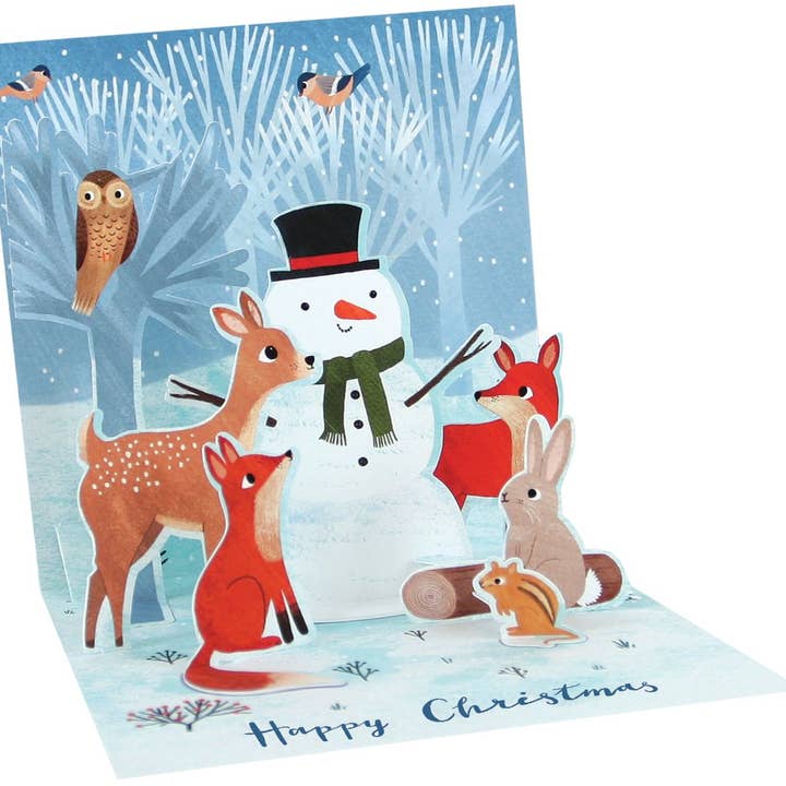 Un trésor de Noël en 3D avec une lampe de Noël en forme de bonhomme de neige dans la forêt pour la vente par Popshots Studios